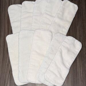 Bundle of 10 microfiber cloth diaper inserts